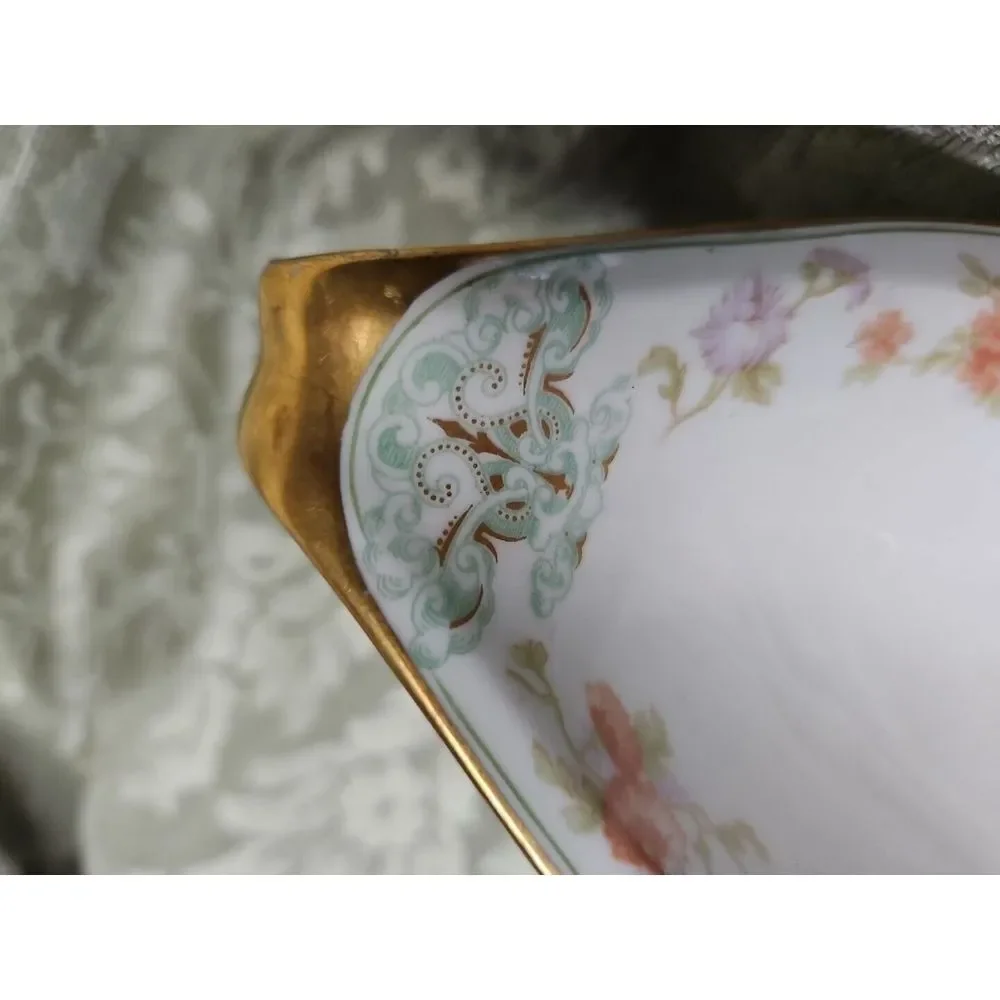 Bawo & Dotter Elite Limoges Serving Dish GOLD‎ GILT Art Nouveau Double Handle
